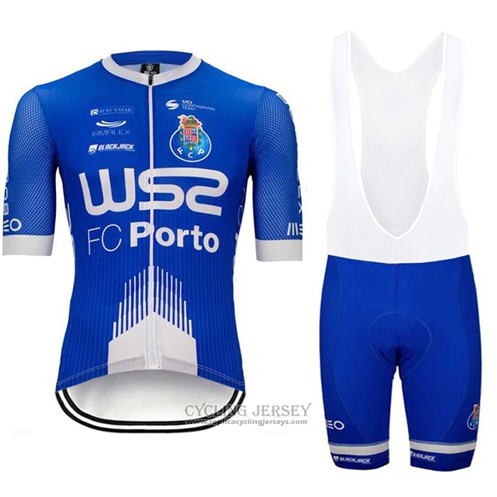 2020 Cycling Jersey W52-fc Porto Blue White Short Sleeve And Bib Short